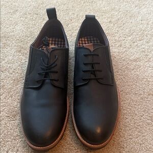 Ben Sherman Black Leather Derby Shoes
